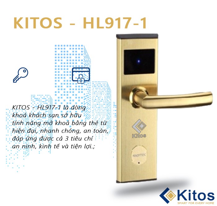 Khóa cửa thẻ từ khách sạn Kitos KT-HL917