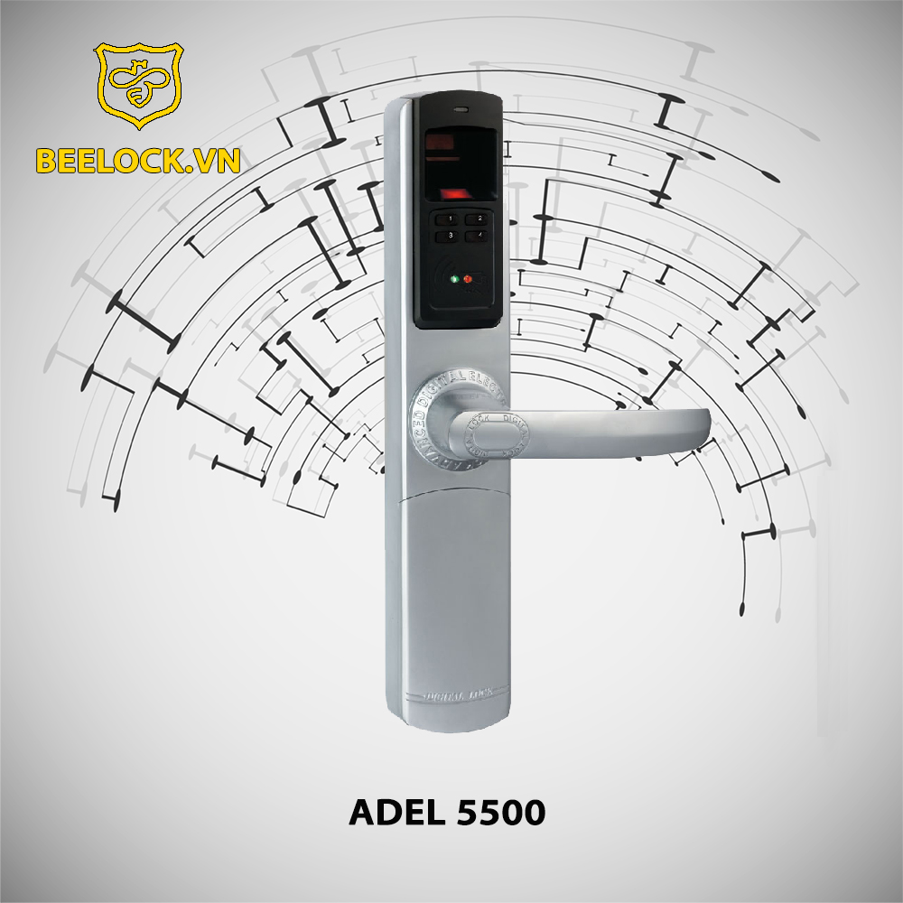 Khóa cửa vân tay thẻ từ và mật mã ADEL 5500