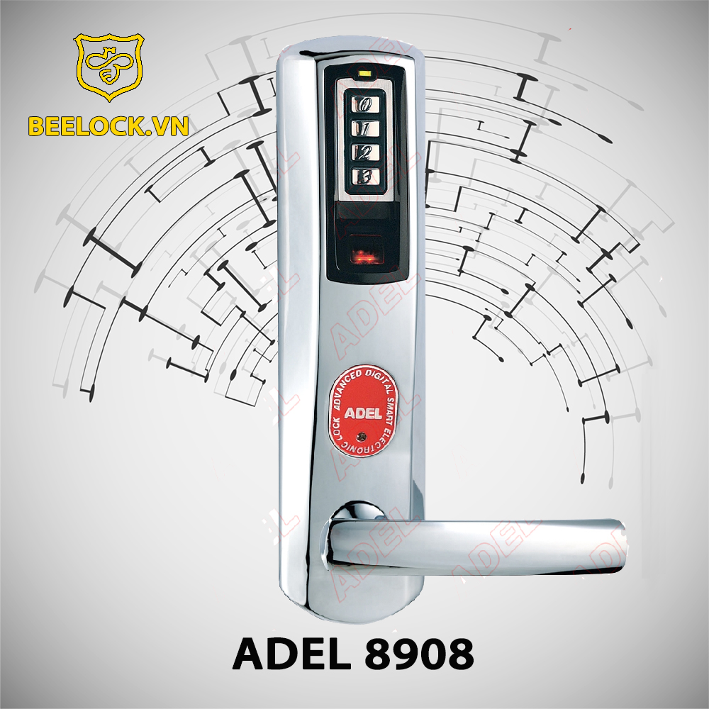 Khóa cữa vân tay và mật mã ADEL US3-8908