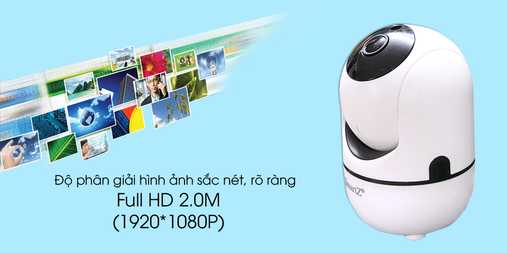 Camera IP Trong Nhà Xoay Full HD 2 Megapixel SmartZ SCX2002 – V2