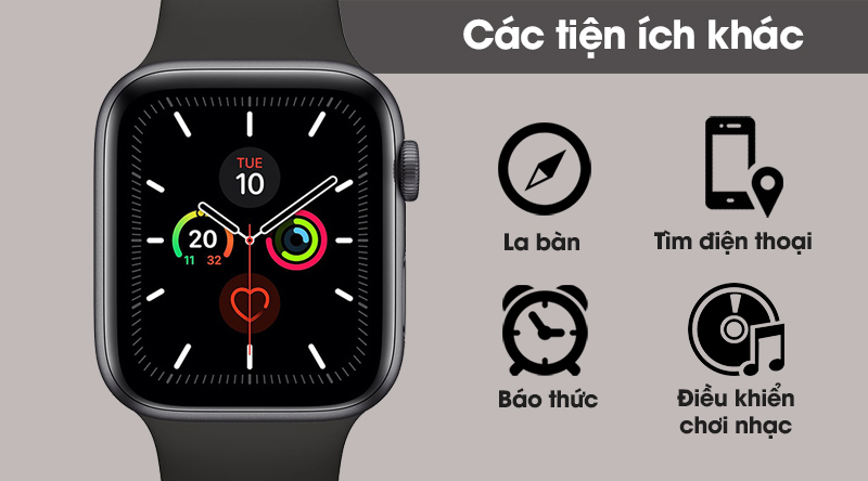 Apple Watch S5 LTE 40mm viền nhôm dây cao su