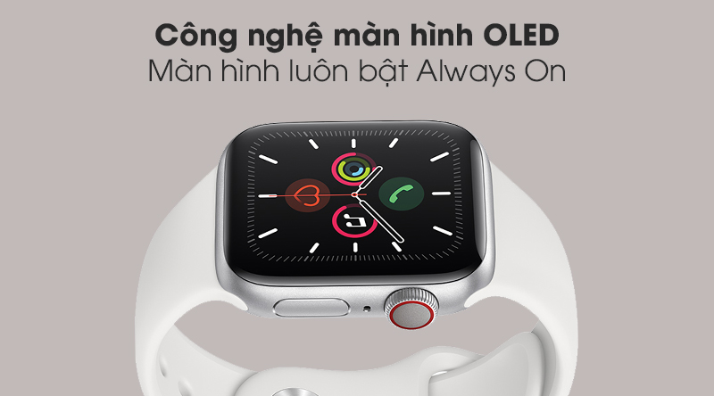 Apple Watch S5 LTE 40mm viền nhôm dây cao su