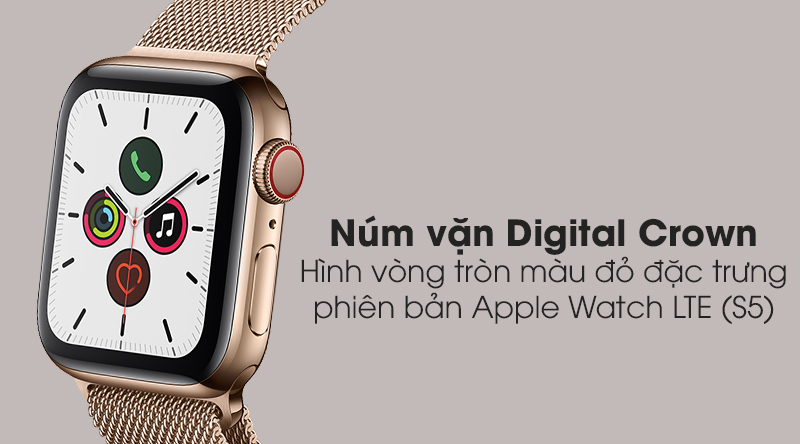 Apple Watch S5 LTE 44mm viền thép dây thép