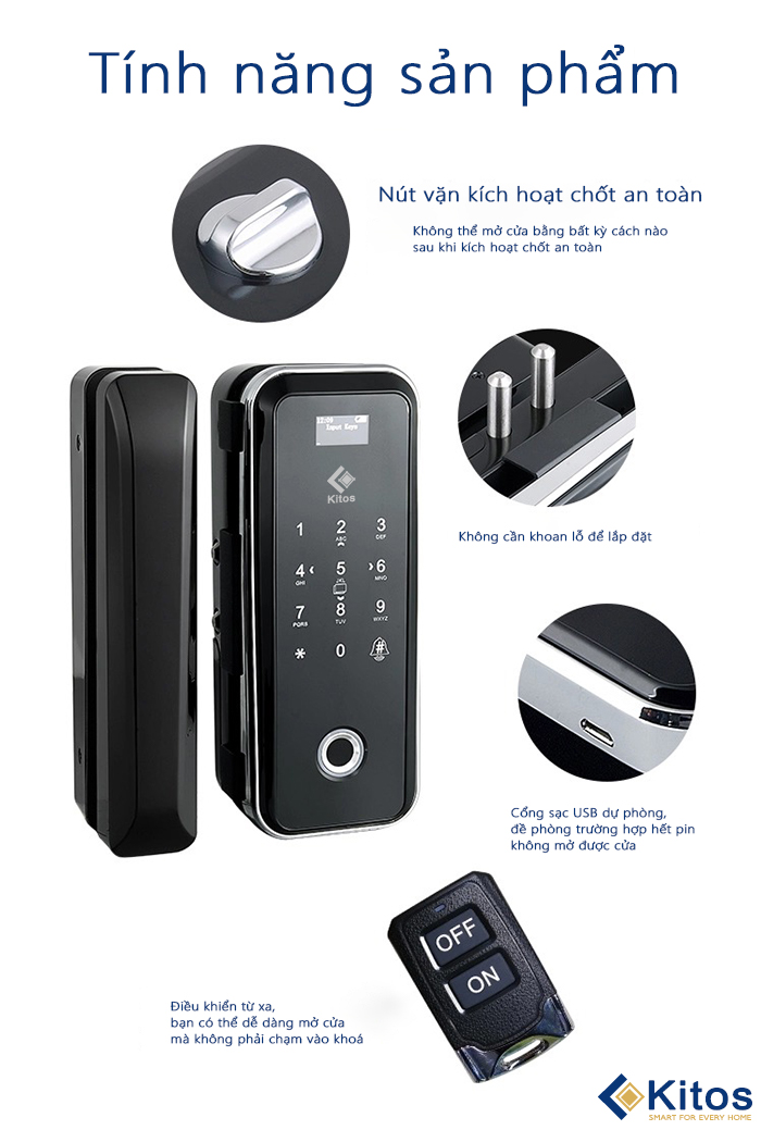 Khóa cửa vân tay điều khiển từ xa