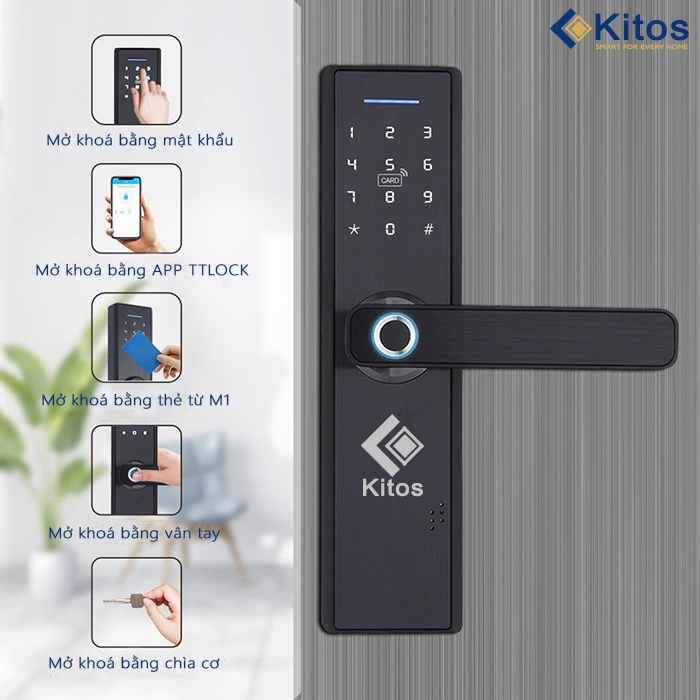 Sử dụng khóa cửa vân tay để tránh lây nhiễm dịch Covid-19