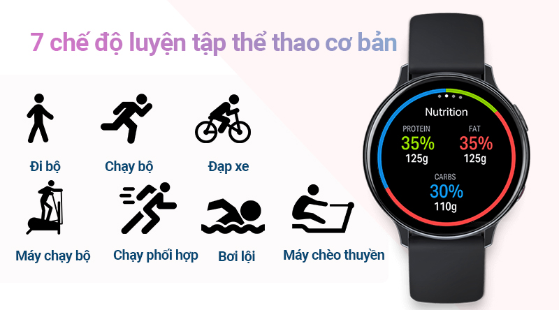 Samsung Galaxy Watch Active 2 44mm viền nhôm dây sillicone