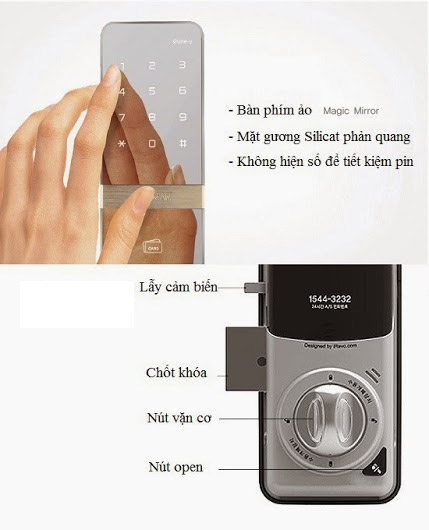 Những ưu điểm của khóa cửa điện tử cửa kính