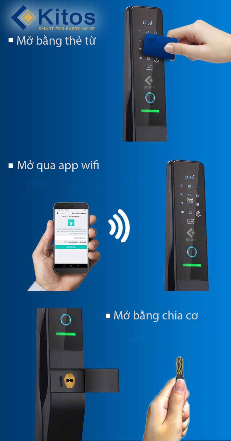 Khóa cửa vân tay Kitos KT-P830