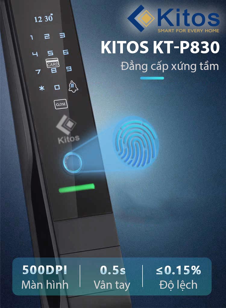 Khóa cửa vân tay Kitos KT-P830