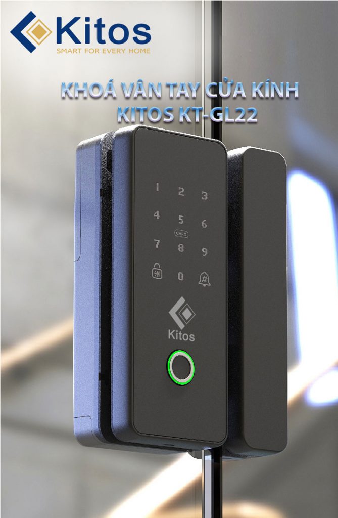 Khóa vân tay cửa kính Kitos GL22