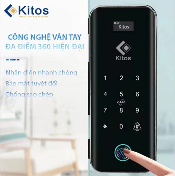 Khóa vân tay cửa kính Kitos KT-GL50
