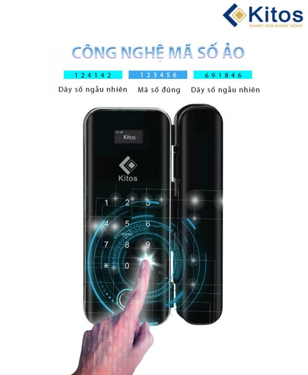 Khóa vân tay cửa kính Kitos KT-GL50