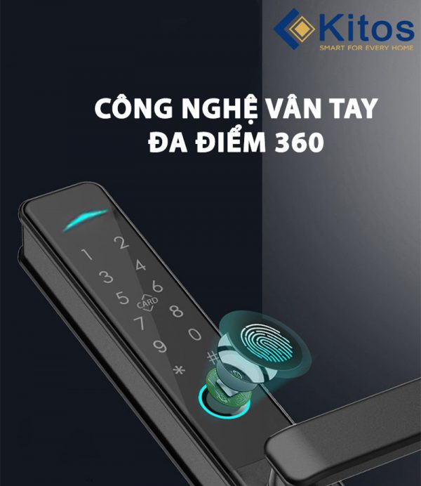 Khoá vân tay cửa nhôm Kitos KT-AL38
