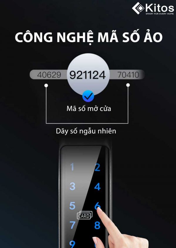 Khóa vân tay cửa nhôm Kitos KT-AL650