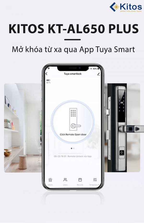 Khóa vân tay cửa nhôm Kitos KT-AL650 Plus