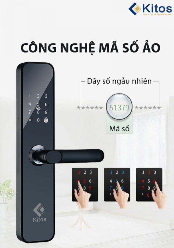 Khóa cửa thẻ từ mã số Kitos KT-V1