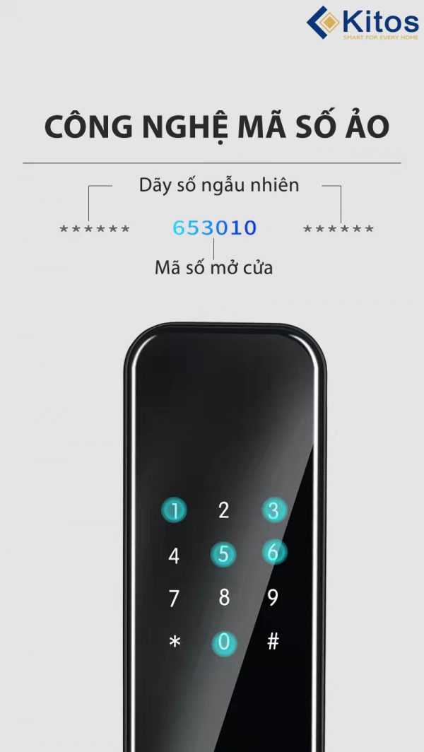 Khóa cửa mã số thẻ từ Kitos KT-V1