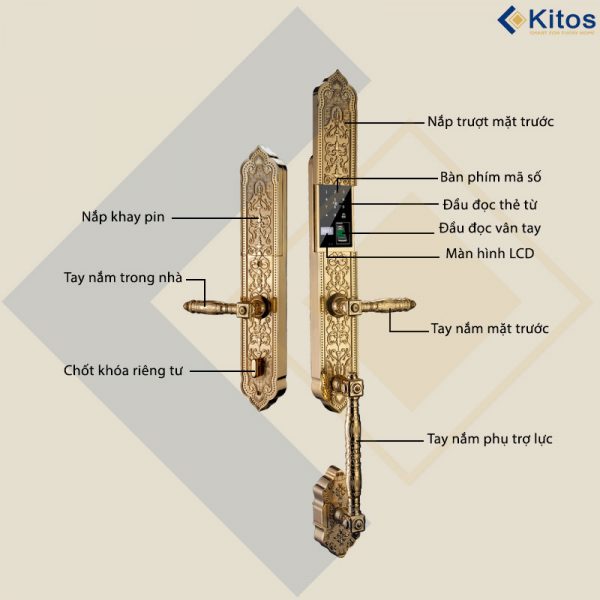 Khóa cửa điện tử tân cổ điển Kitos KT-C900